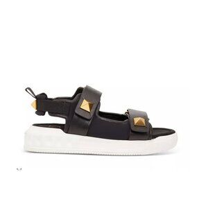 Stylish Black and Gold Women's Sandals